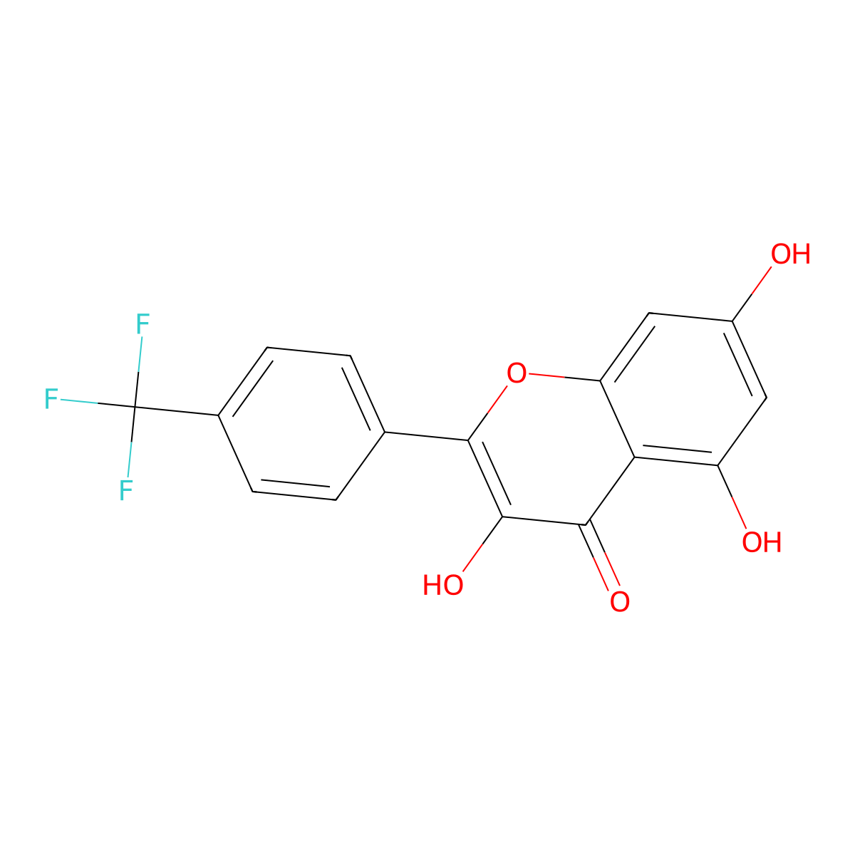 3,5,7-Trihydroxy-2-(4-(trifluoromethyl)phenyl)-4h-chromen-4-one molecular structure, CAS 1254040-46-4