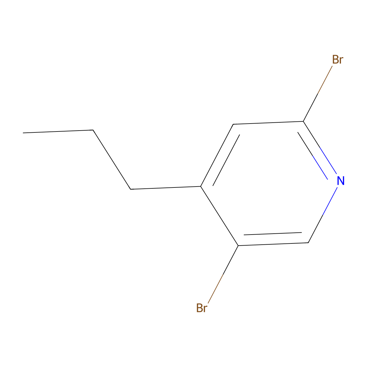 2,5-Dibromo-4-propylpyridine molecular structure, CAS 1254043-54-3