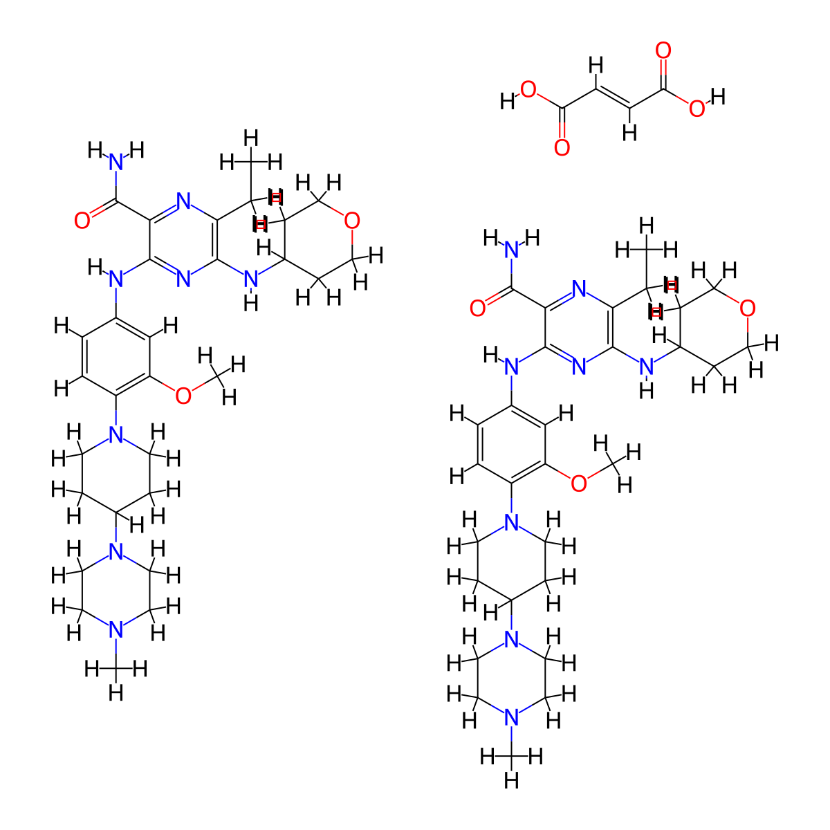 Gilteritinib Fumarate molecular structure, CAS 1254053-84-3