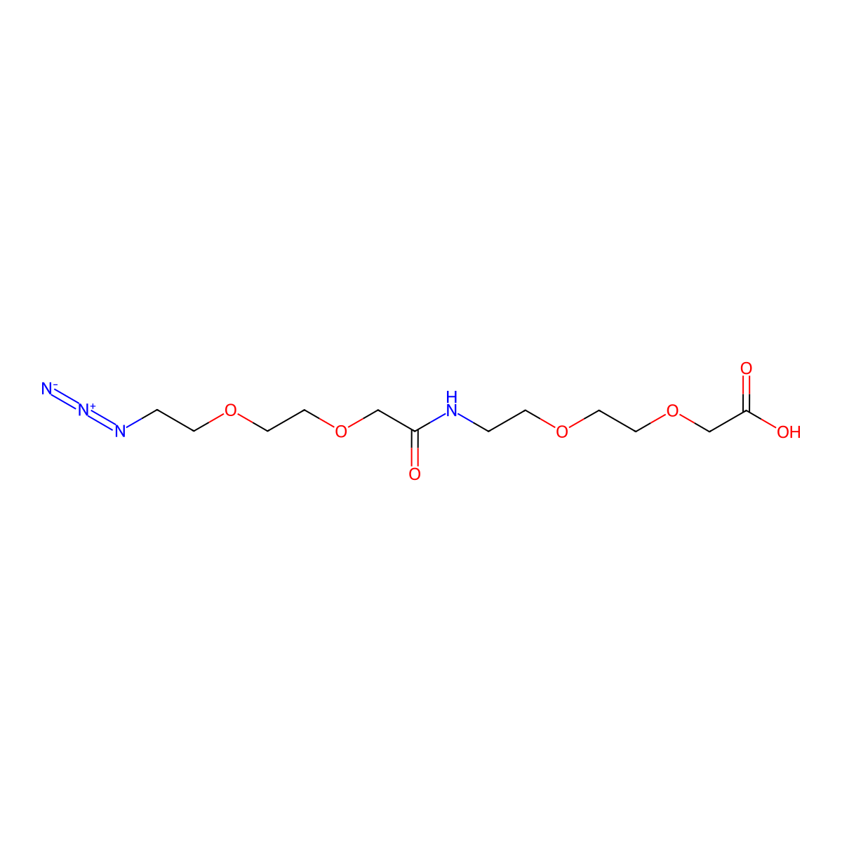 8-(8-Azido-3,6-dioxaoctanoylamido)-3,6-dioxaoctanoic acid molecular structure, CAS 1254054-60-8