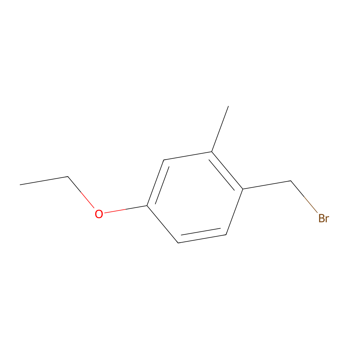 1-(Bromomethyl)-4-ethoxy-2-methylbenzene molecular structure, CAS 1254062-62-8