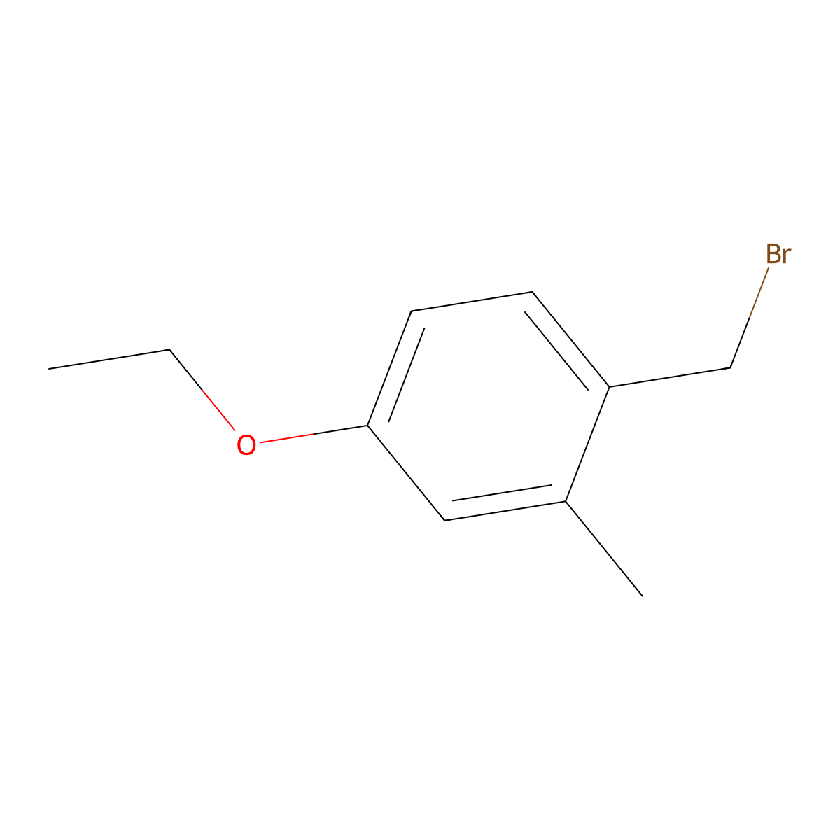 1-(Bromomethyl)-4-ethoxy-2-methylbenzene molecular structure, CAS 1254062-62-8