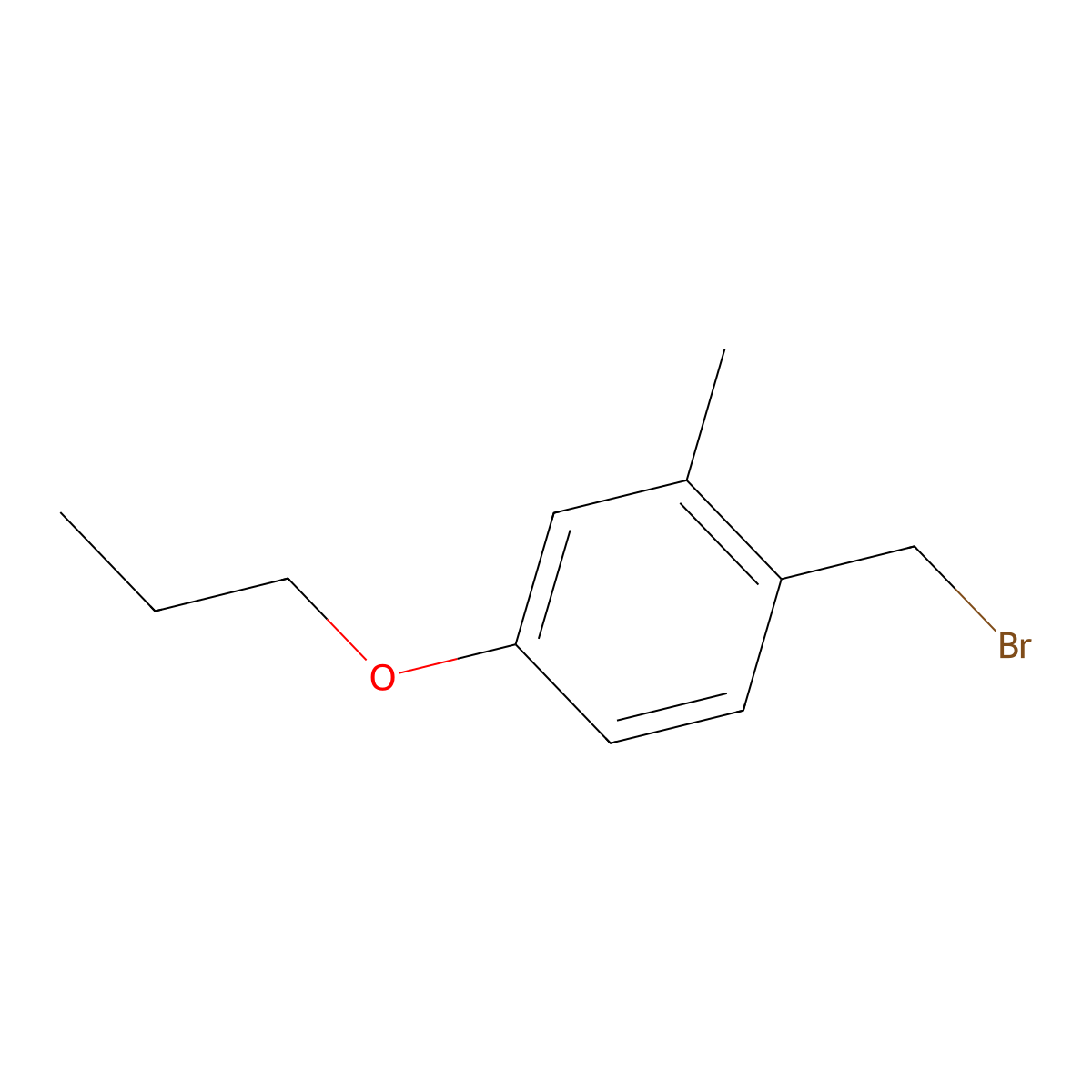 1-(Bromomethyl)-2-methyl-4-propoxybenzene molecular structure, CAS 1254062-64-0