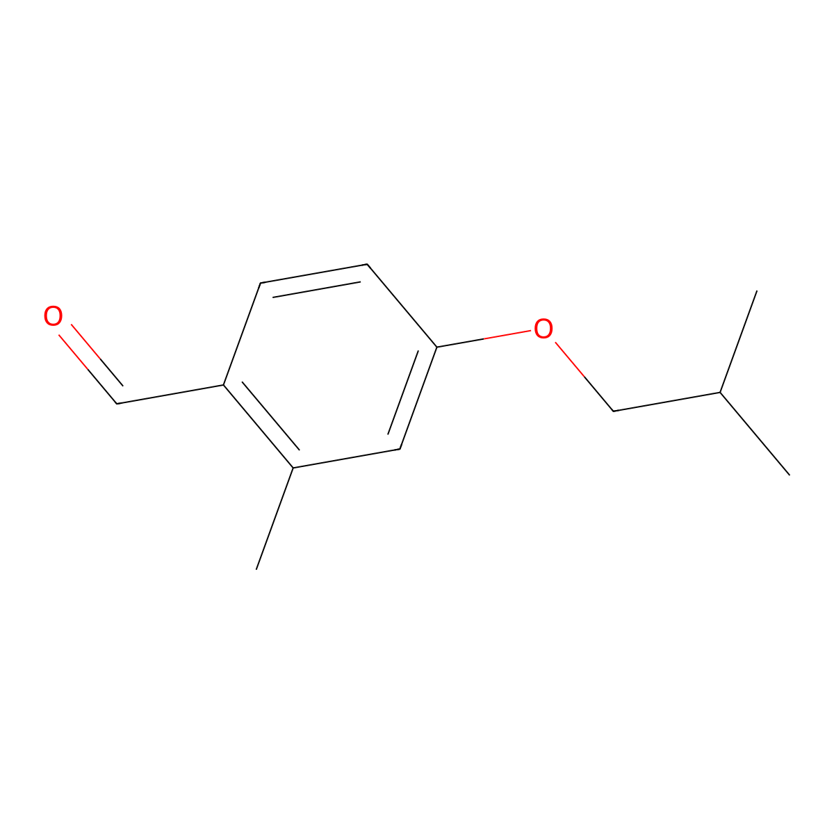 4-Isobutoxy-2-methylbenzaldehyde molecular structure, CAS 1254062-66-2