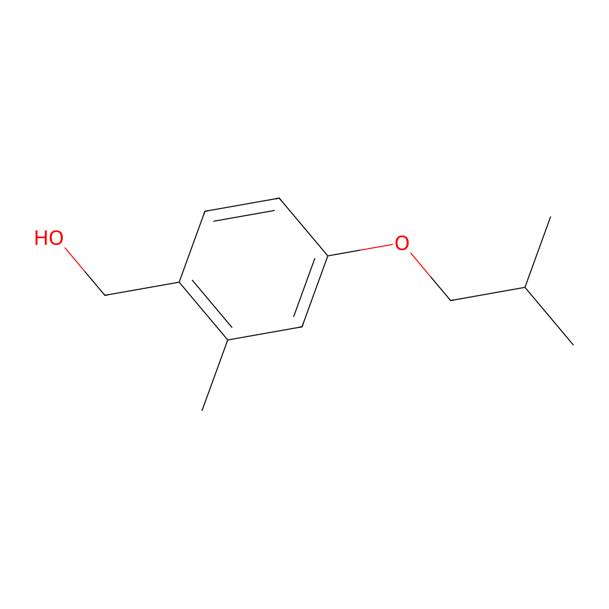 (4-Isobutoxy-2-methylphenyl)methanol molecular structure, CAS 1254062-67-3