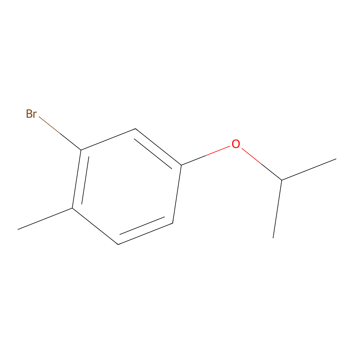 2-Bromo-4-isopropoxy-1-methylbenzene molecular structure, CAS 1254062-68-4