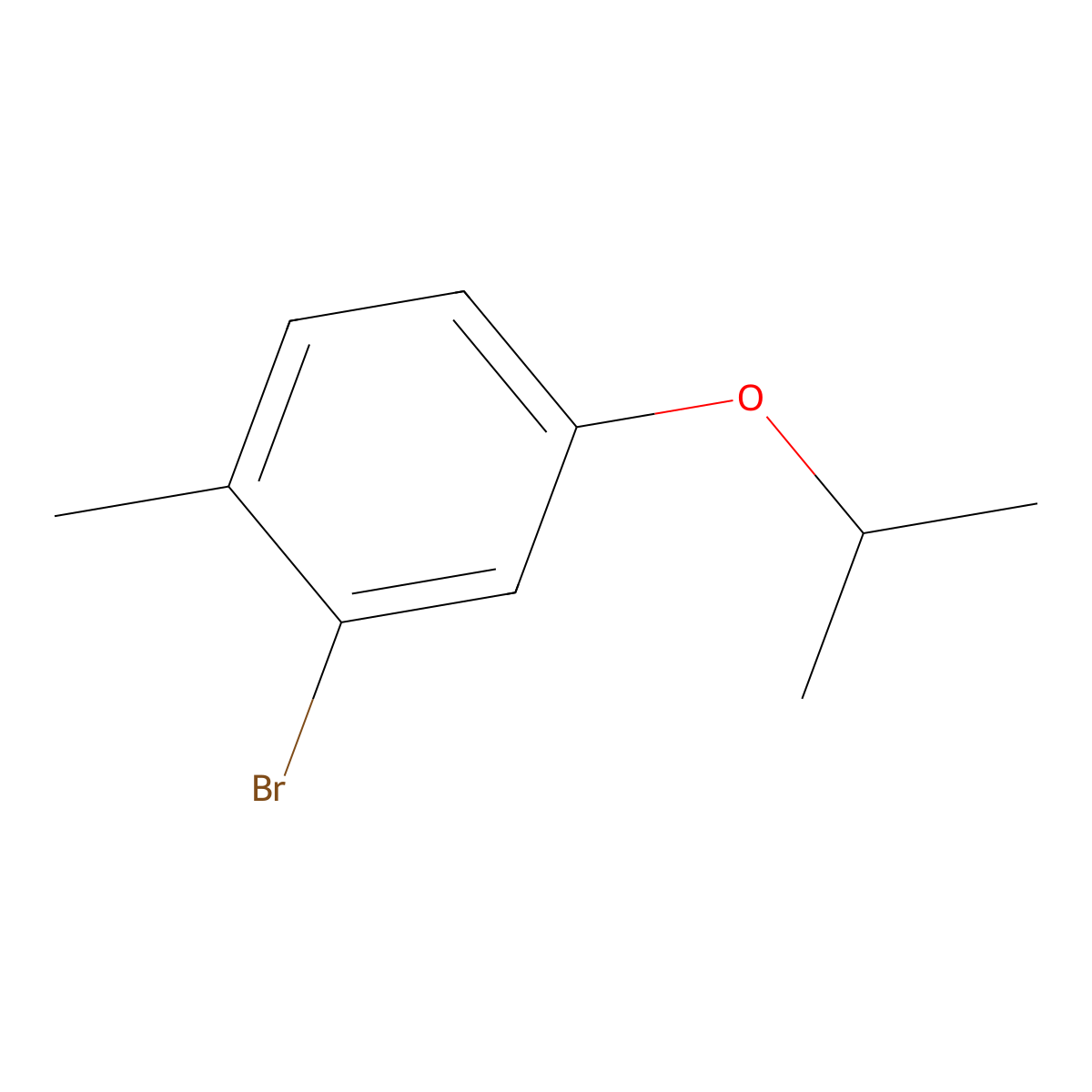 2-Bromo-4-isopropoxy-1-methylbenzene molecular structure, CAS 1254062-68-4