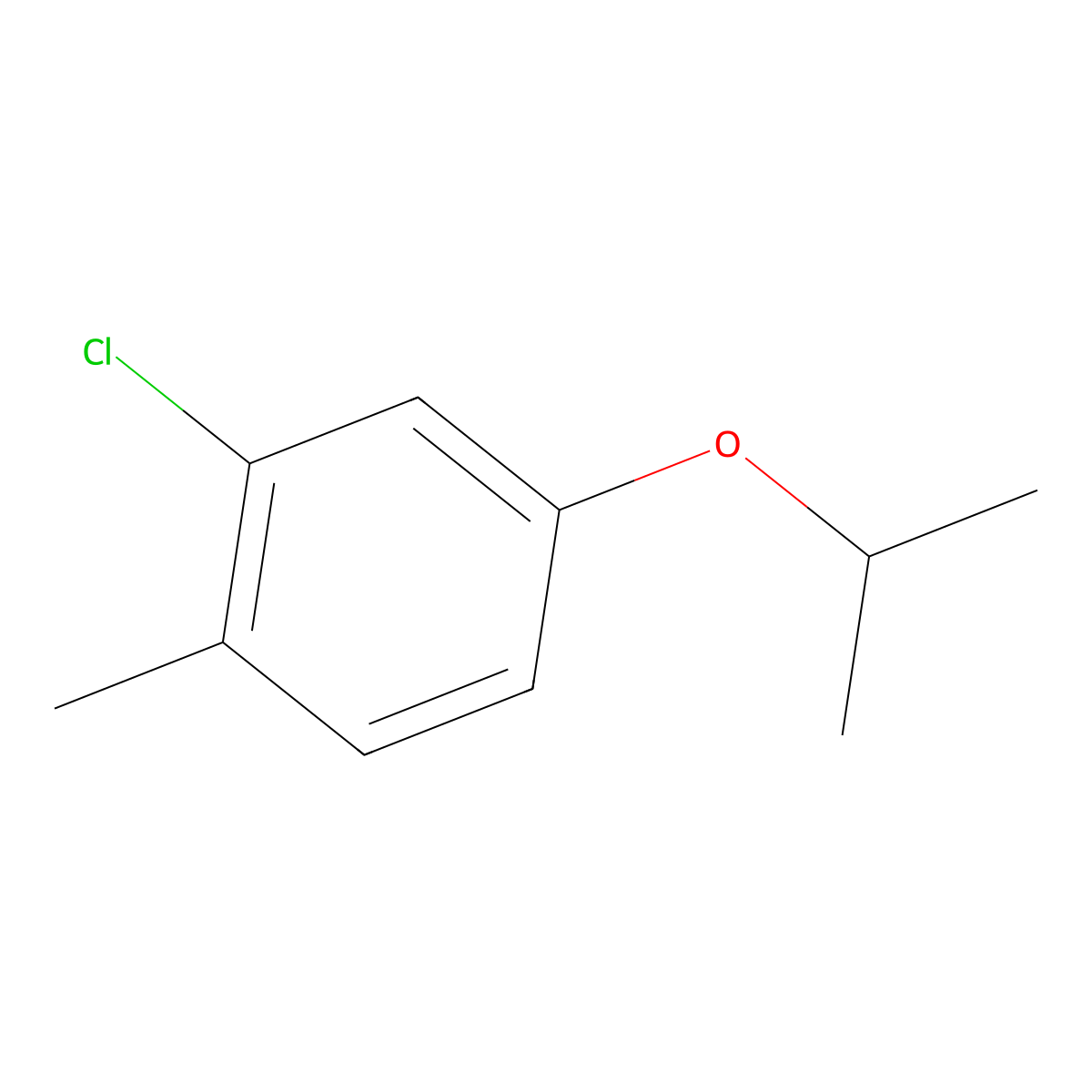 2-Chloro-4-isopropoxy-1-methylbenzene molecular structure, CAS 1254062-70-8