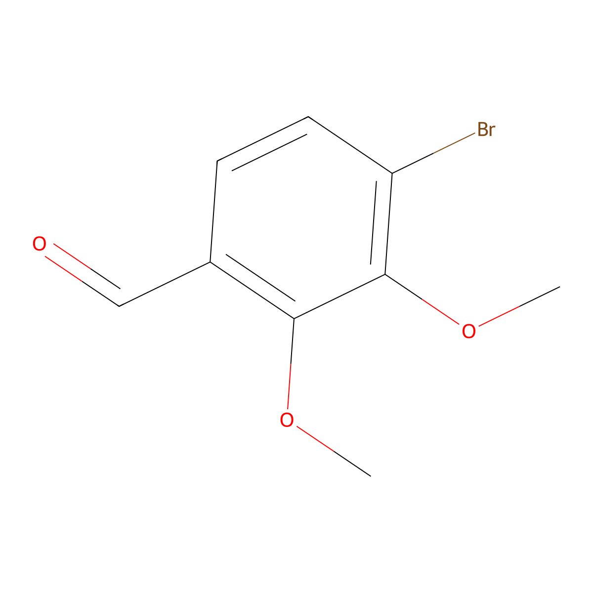 4-Bromo-2,3-dimethoxybenzaldehyde molecular structure, CAS 1254068-12-6
