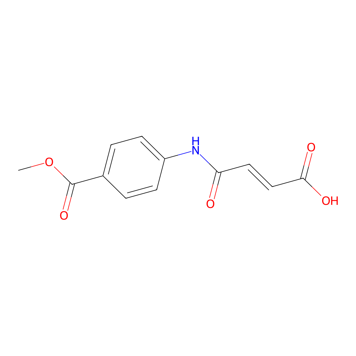 3-[(4-methoxycarbonylphenyl)carbamoyl]prop-2-enoic Acid molecular structure, CAS 125407-30-9