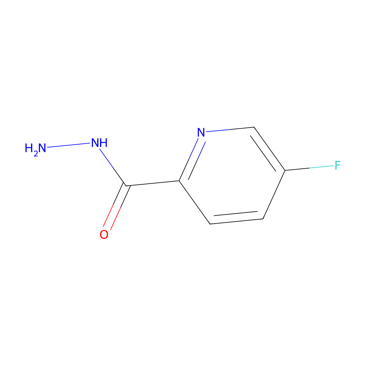 5-Fluoropicolinohydrazide molecular structure, CAS 1254073-41-0