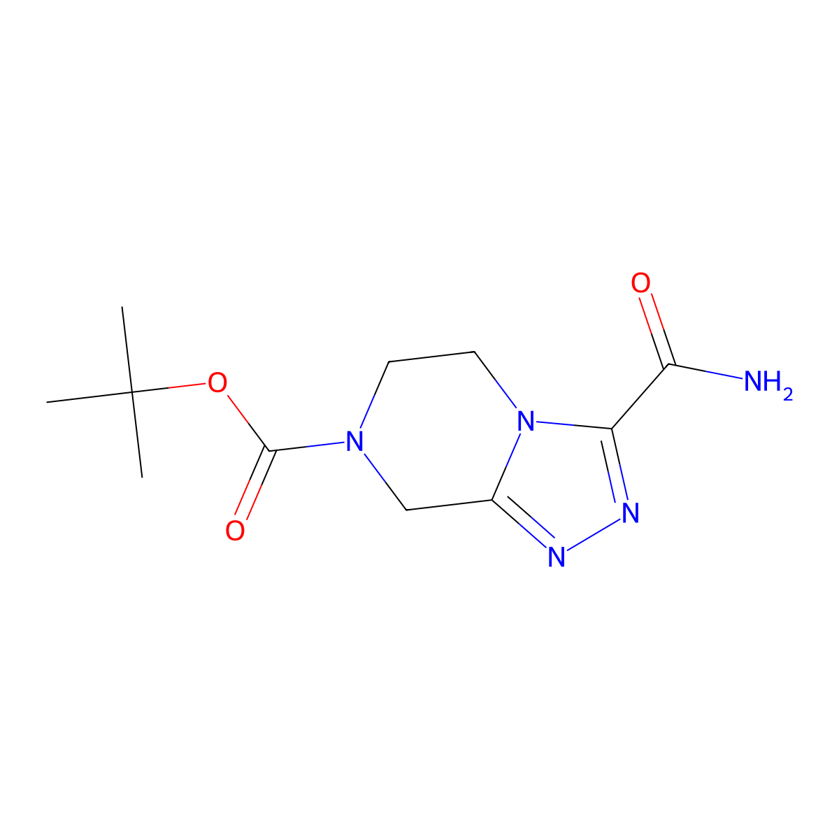 Tert-butyl 3-carbamoyl-5,6-dihydro-[1,2,4]triazolo[4,3-A]pyrazine-7(8H)-carboxylate molecular structure, CAS 1254073-86-3
