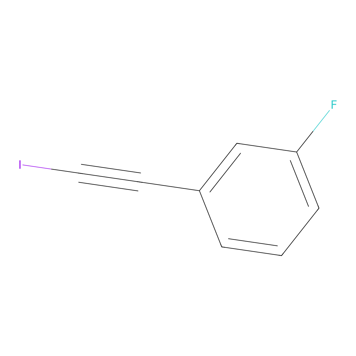1-Fluoro-3-(2-iodoethynyl)benzene molecular structure, CAS 1254083-85-6