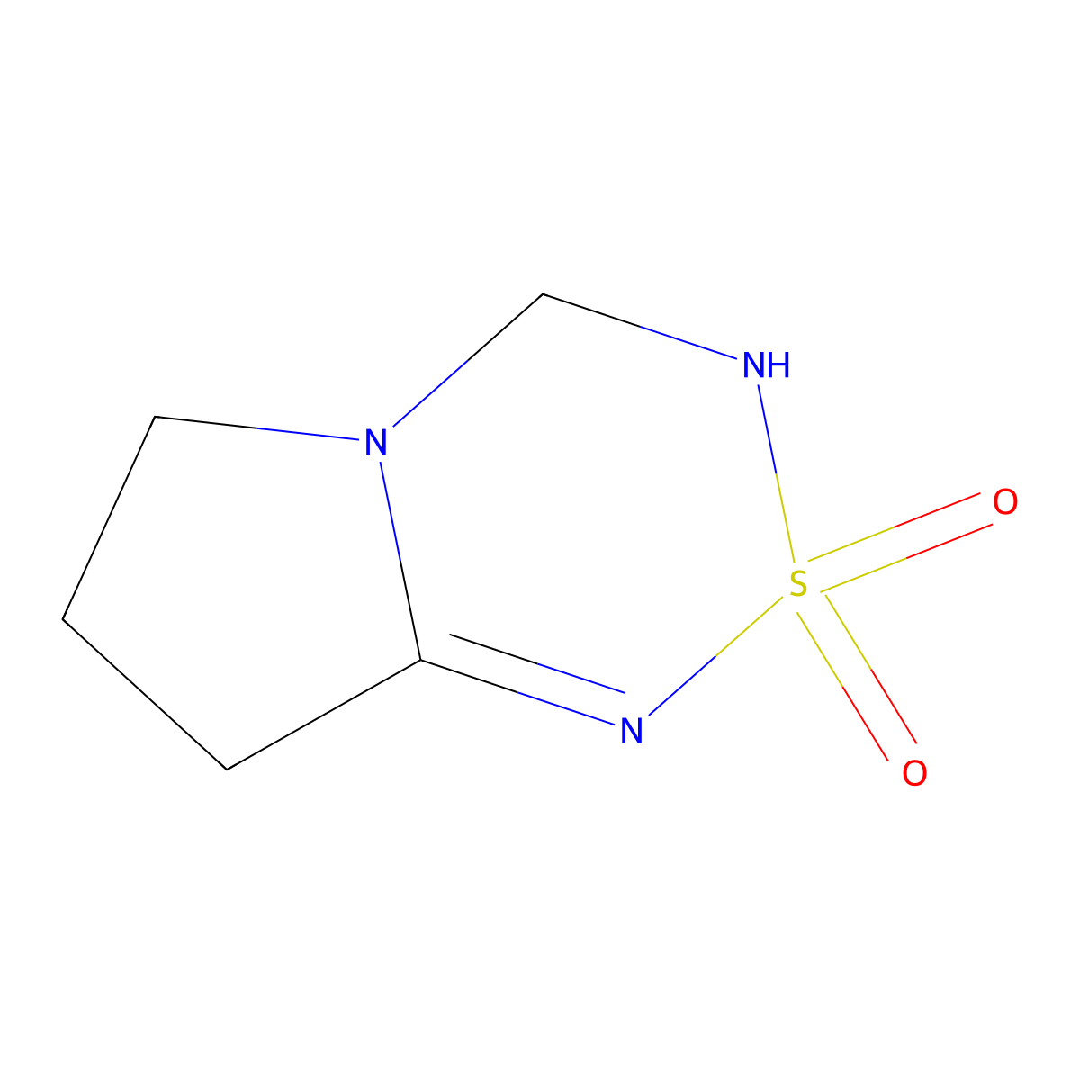3H,4H,6H,7H,8H-2lambda6-pyrrolo[2,1-c][1,2,4,6]thiatriazine-2,2-dione molecular structure, CAS 1254099-88-1