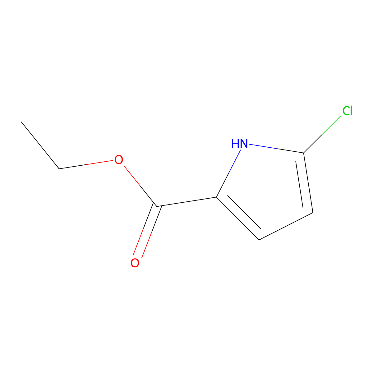 ethyl 5-chloro-1H-pyrrole-2-carboxylate molecular structure, CAS 1254110-76-3