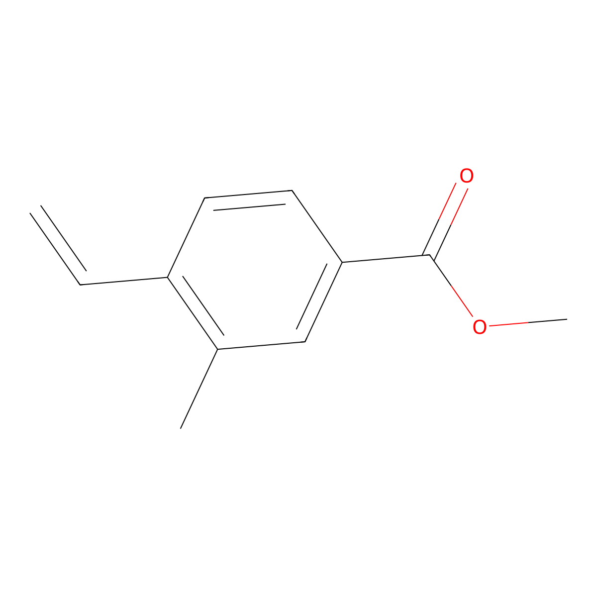 Methyl 4-ethenyl-3-methylbenzoate molecular structure, CAS 1254115-17-7