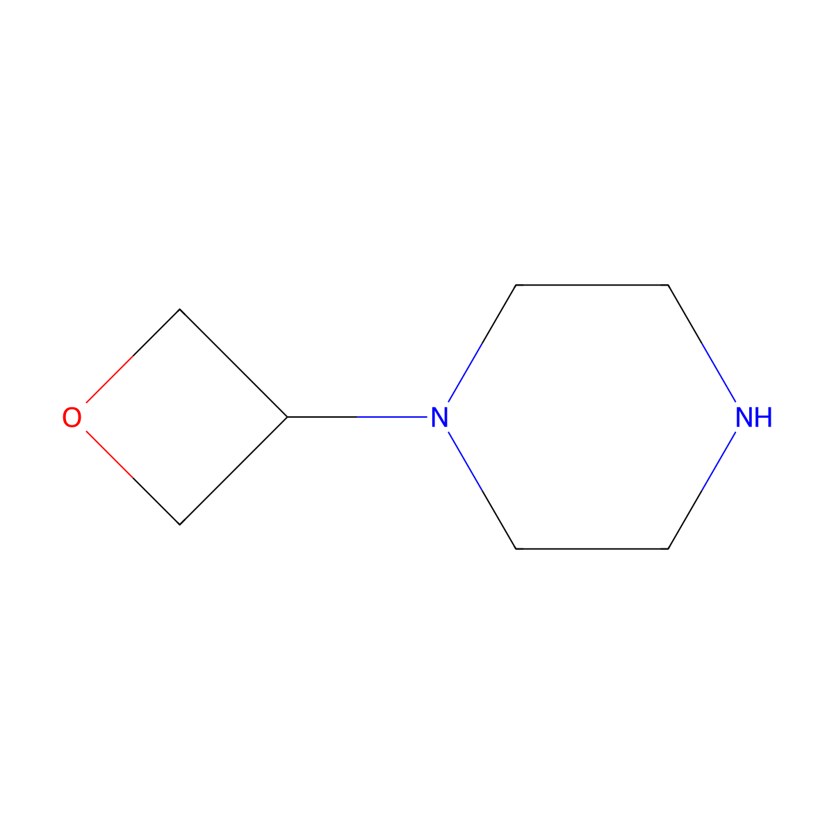 1-(Oxetan-3-yl)piperazine molecular structure, CAS 1254115-23-5