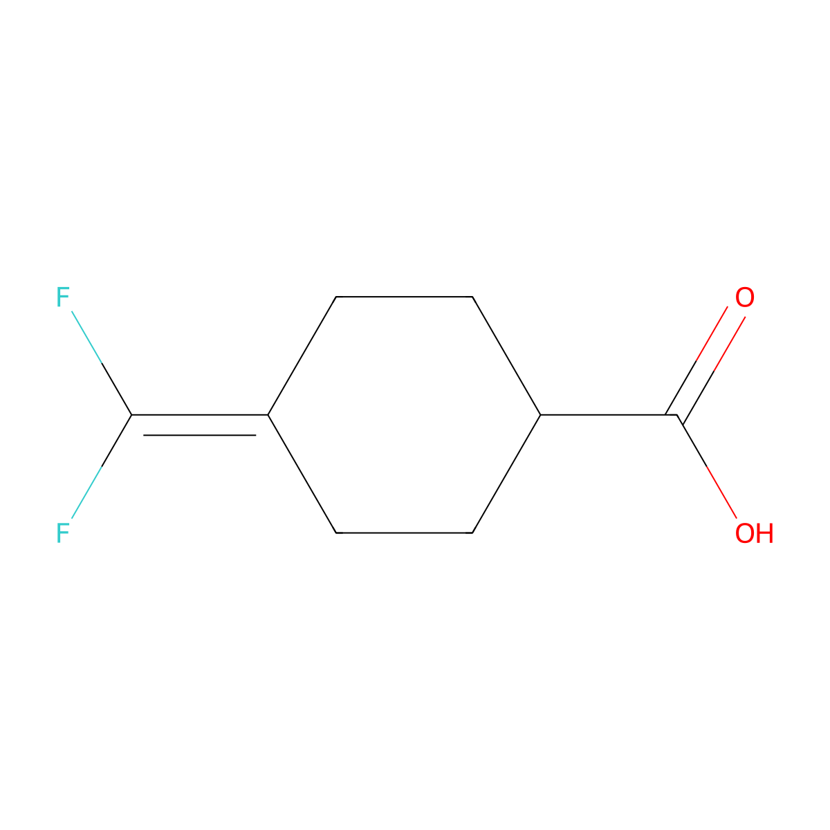 4-(Difluoromethylidene)cyclohexane-1-carboxylic acid molecular structure, CAS 1254116-02-3