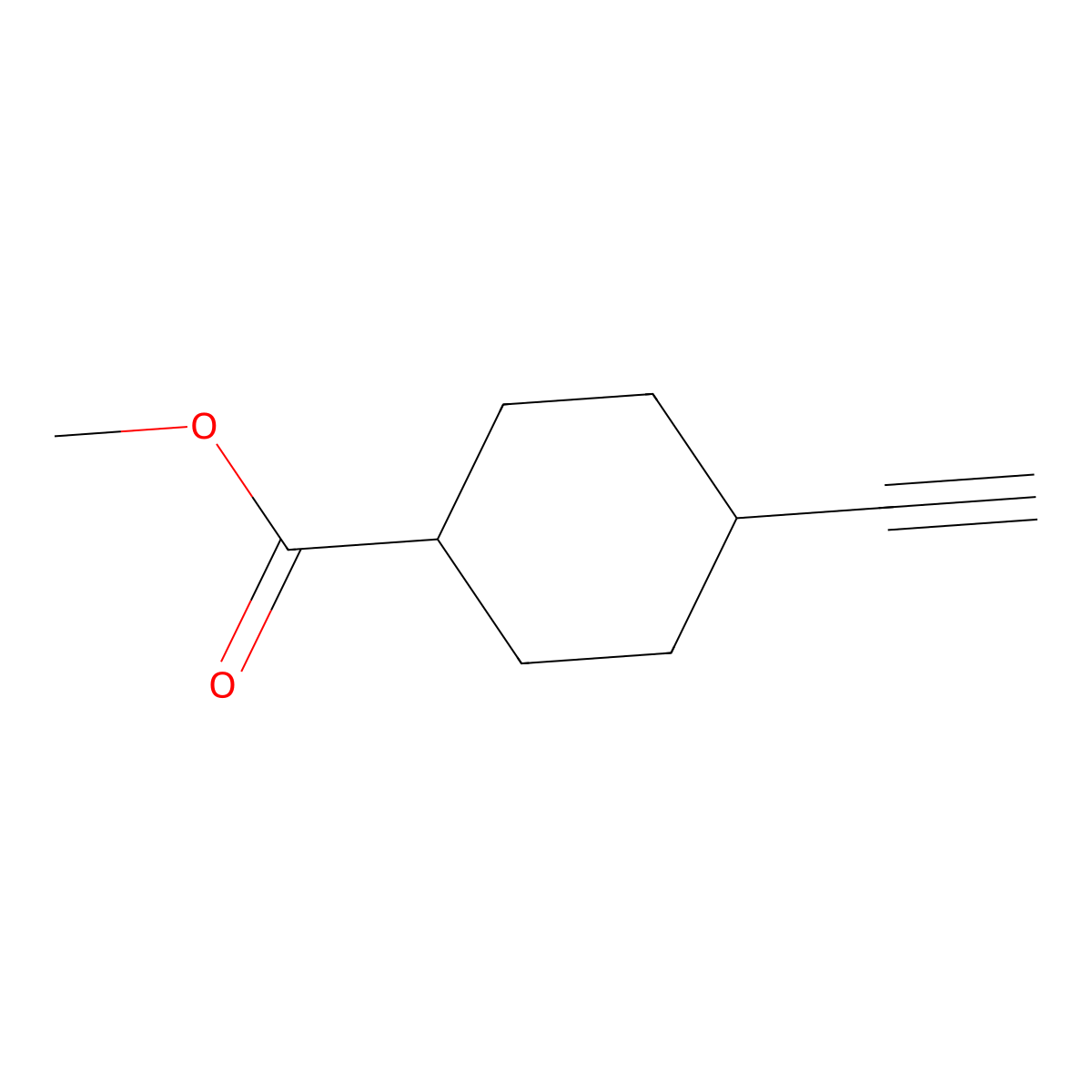 Methyl 4-ethynylcyclohexane-1-carboxylate molecular structure, CAS 1254116-41-0