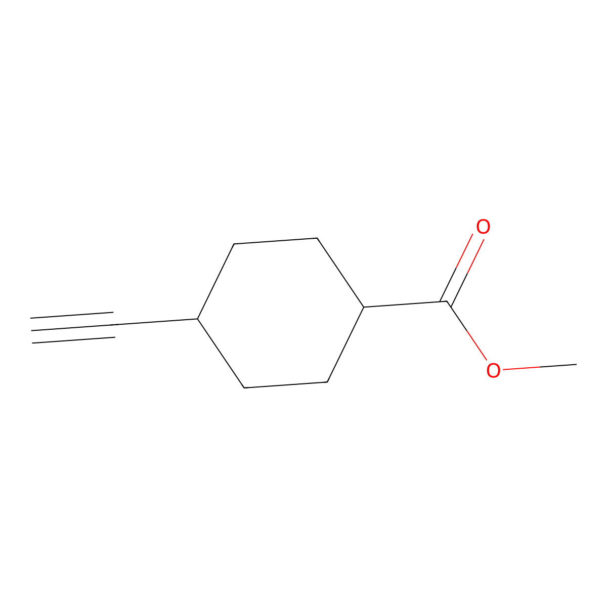 Methyl 4-ethynylcyclohexane-1-carboxylate molecular structure, CAS 1254116-41-0