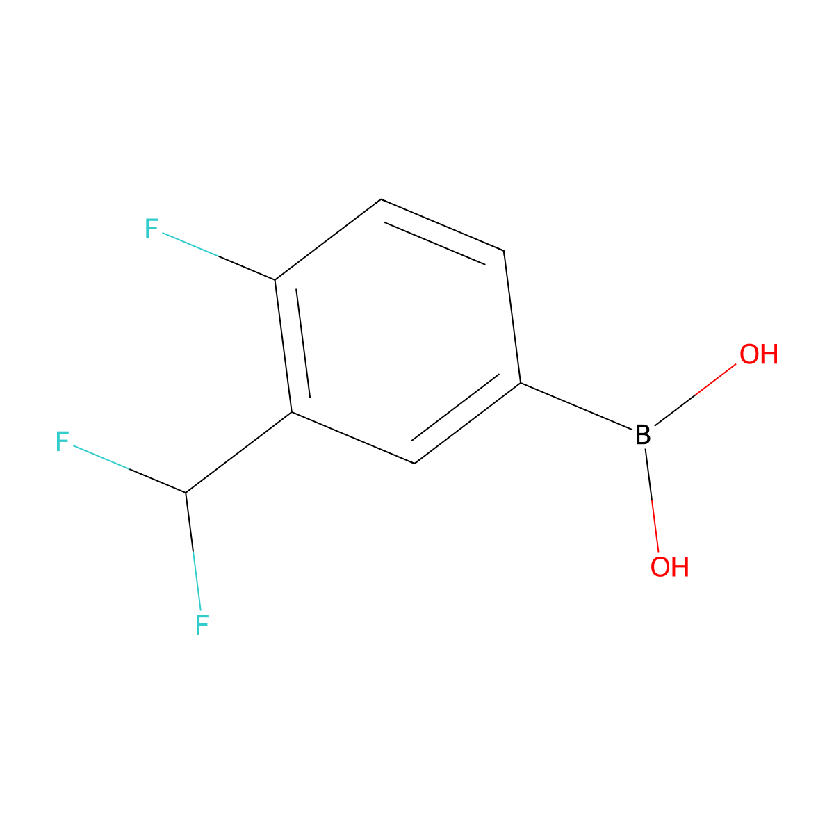 (3-(Difluoromethyl)-4-fluorophenyl)boronic acid molecular structure, CAS 1254118-35-8