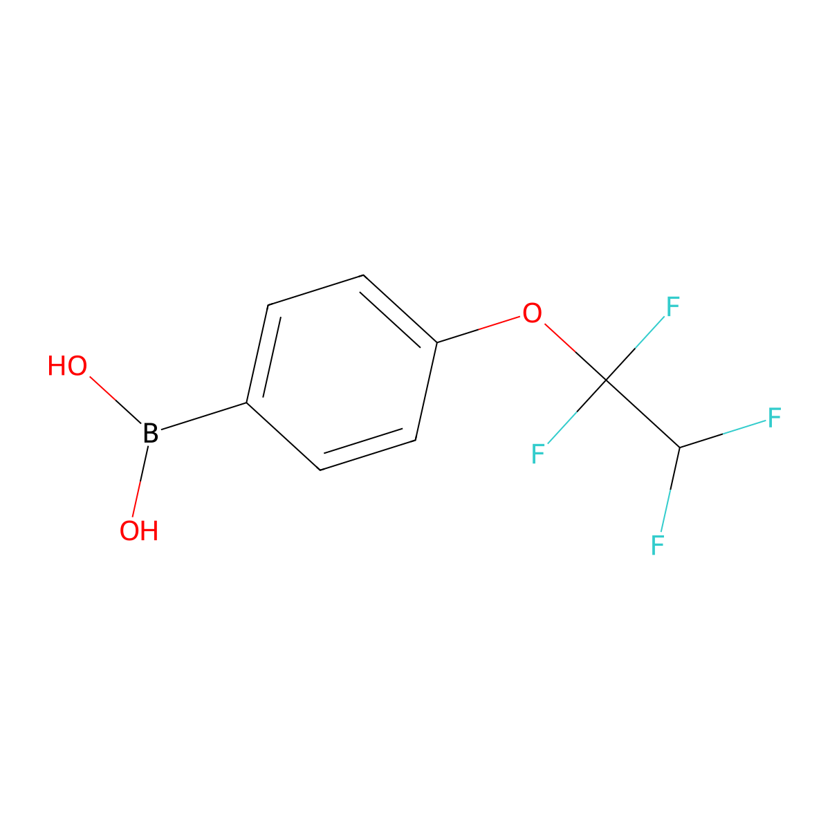 4-(1,1,2,2-Tetrafluoroethoxy)benzeneboronic acid molecular structure, CAS 1254118-45-0