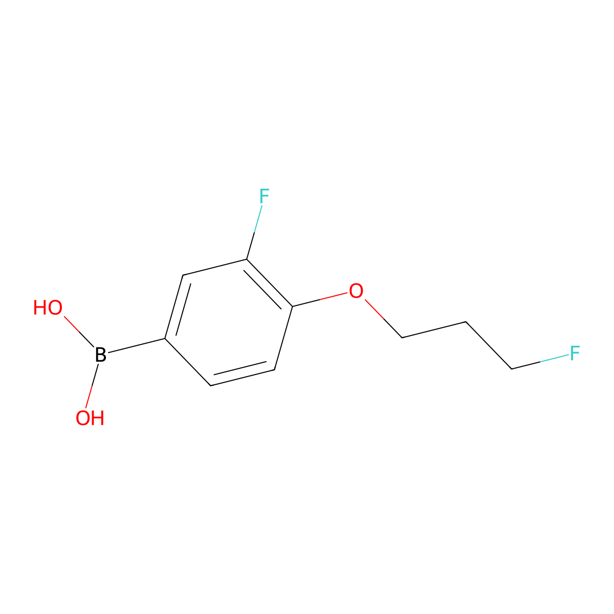 (3-Fluoro-4-(3-fluoropropoxy)phenyl)boronic acid molecular structure, CAS 1254118-57-4