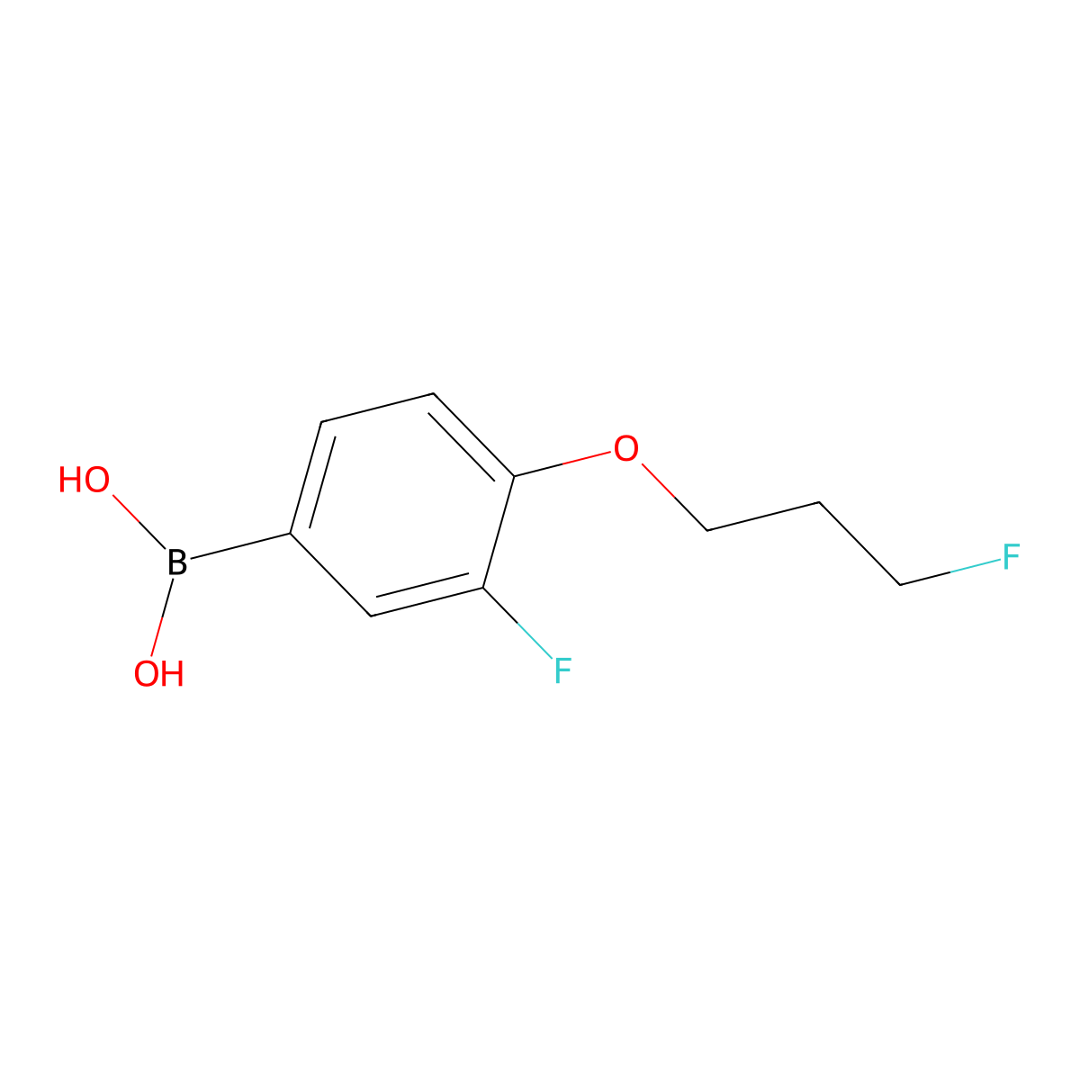 (3-Fluoro-4-(3-fluoropropoxy)phenyl)boronic acid molecular structure, CAS 1254118-57-4