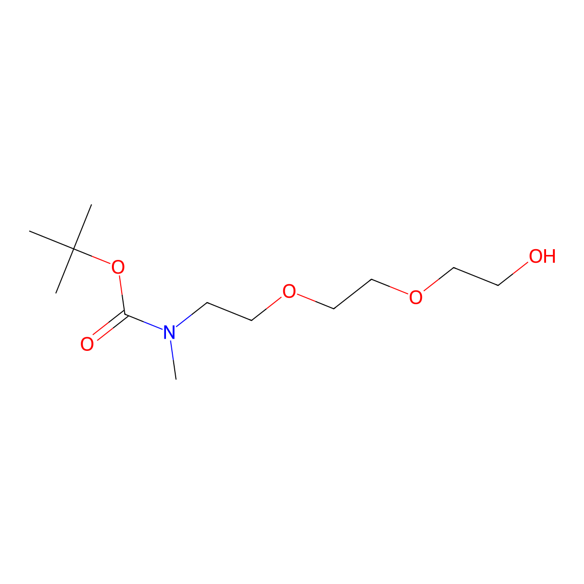 tert-Butyl (2-(2-(2-hydroxyethoxy)ethoxy)ethyl)(methyl)carbamate molecular structure, CAS 1254119-42-0