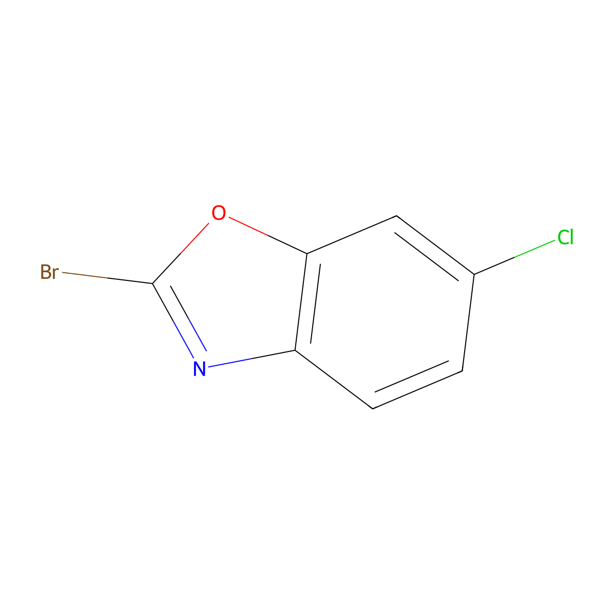 2-Bromo-6-chlorobenzo[d]oxazole molecular structure, CAS 1254123-54-0