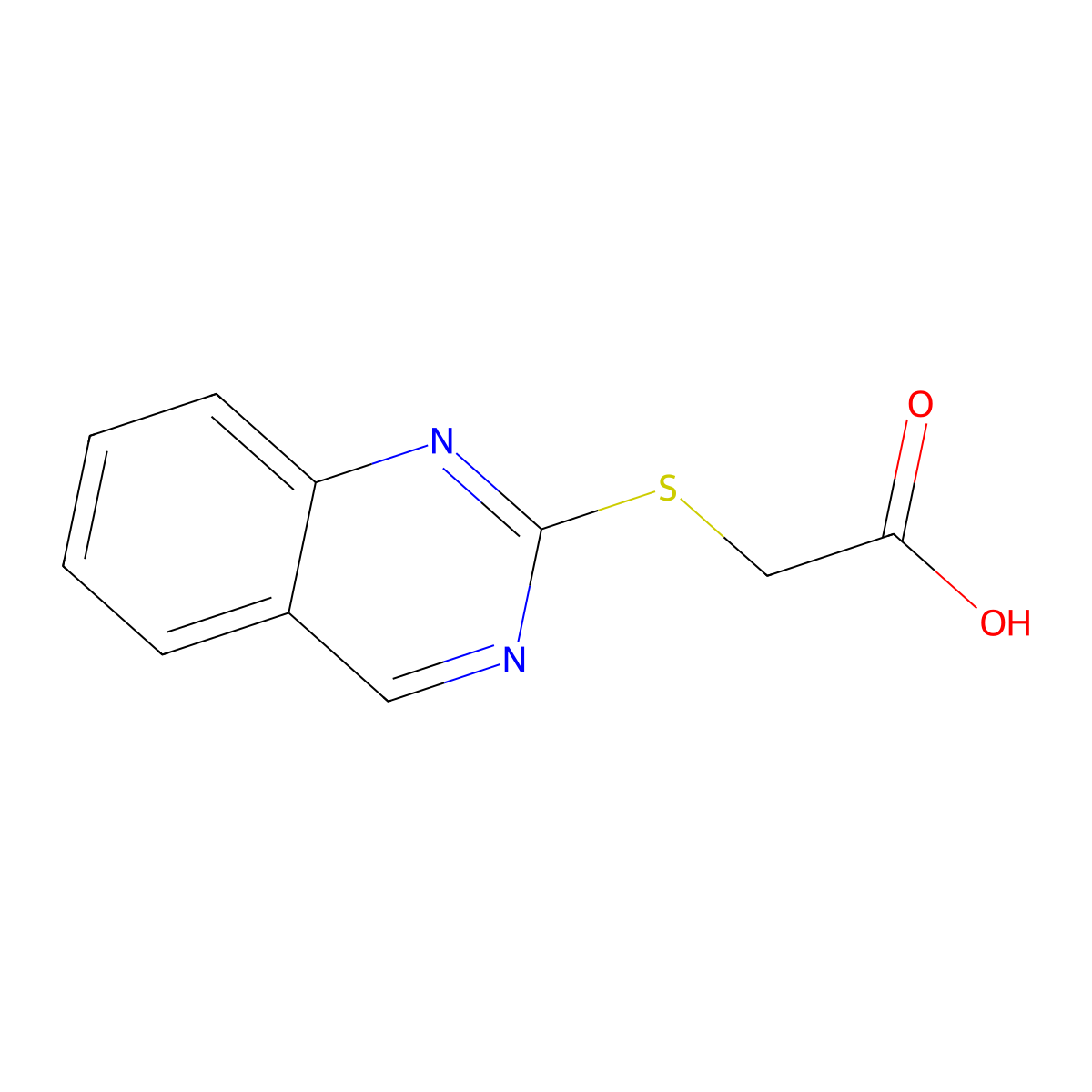 2-Quinazolin-2-ylthioacetic acid molecular structure, CAS 125416-69-5
