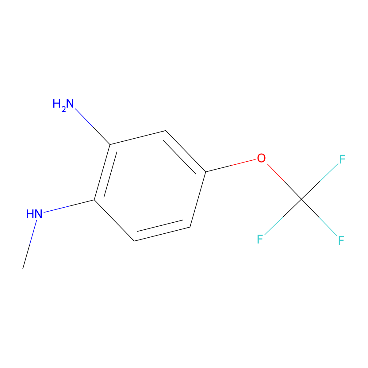 N1-Methyl-4-(trifluoromethoxy)benzene-1,2-diamine molecular structure, CAS 1254166-41-0