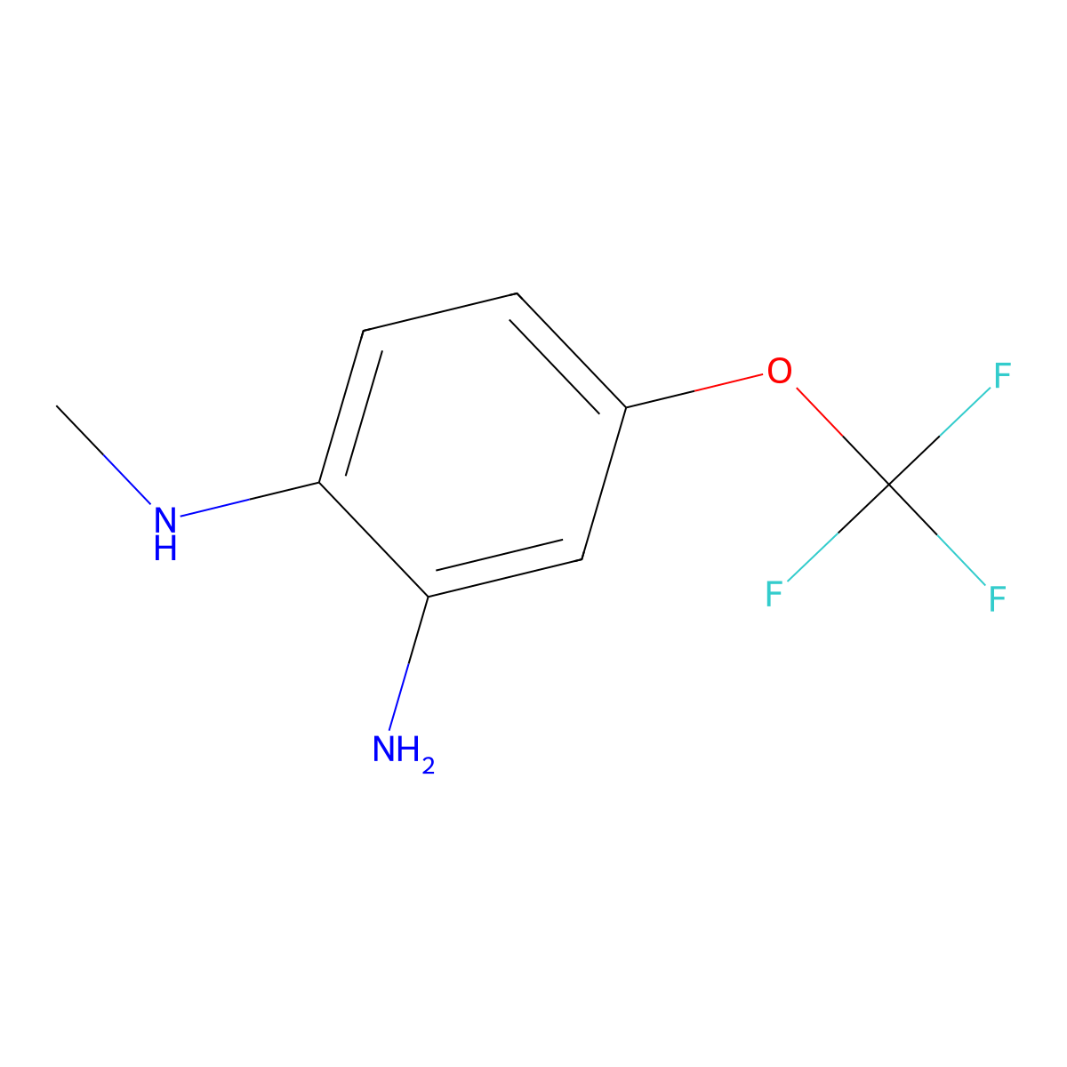 N1-Methyl-4-(trifluoromethoxy)benzene-1,2-diamine molecular structure, CAS 1254166-41-0