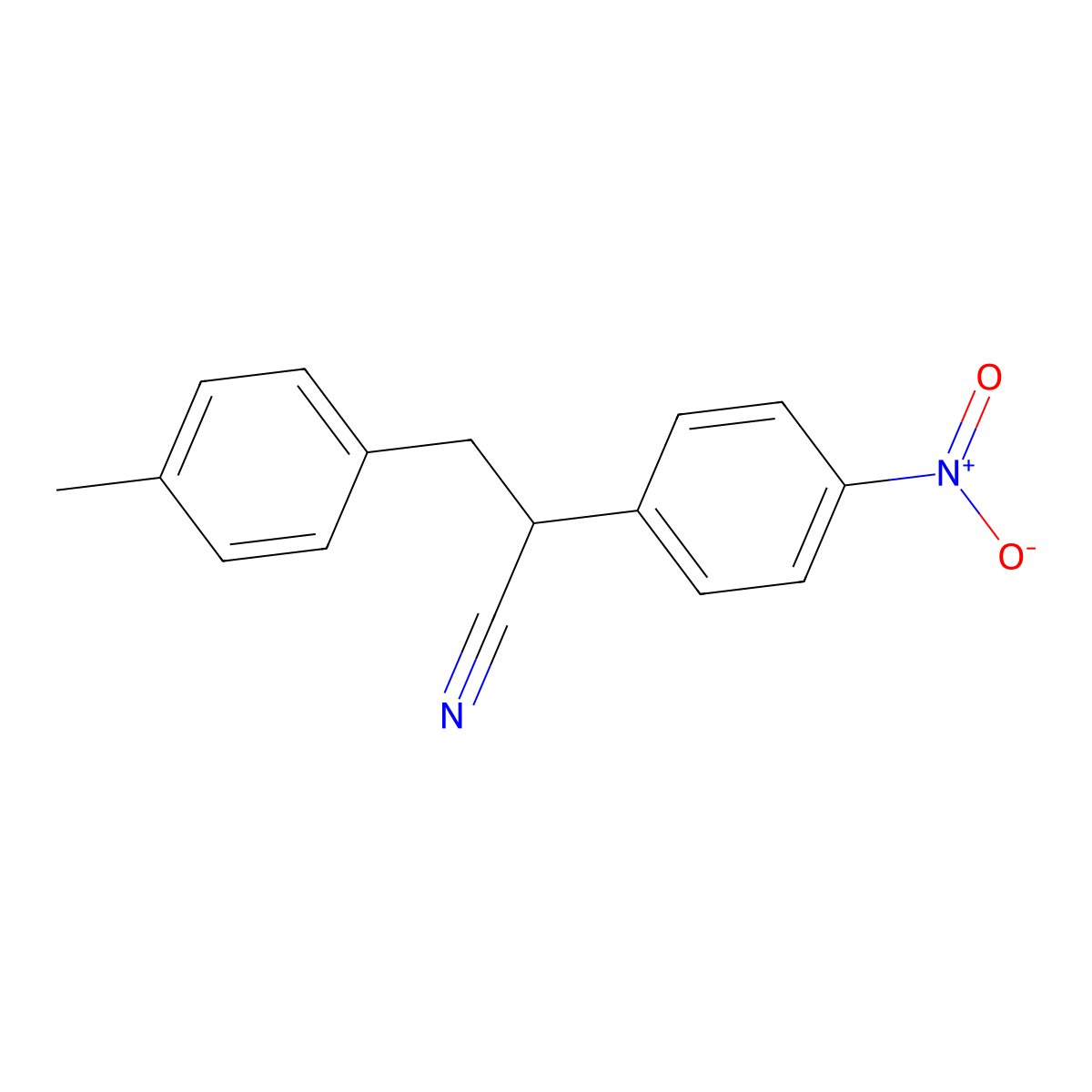 2-(4-Nitrophenyl)-3-(p-tolyl)propanenitrile molecular structure, CAS 1254177-46-2