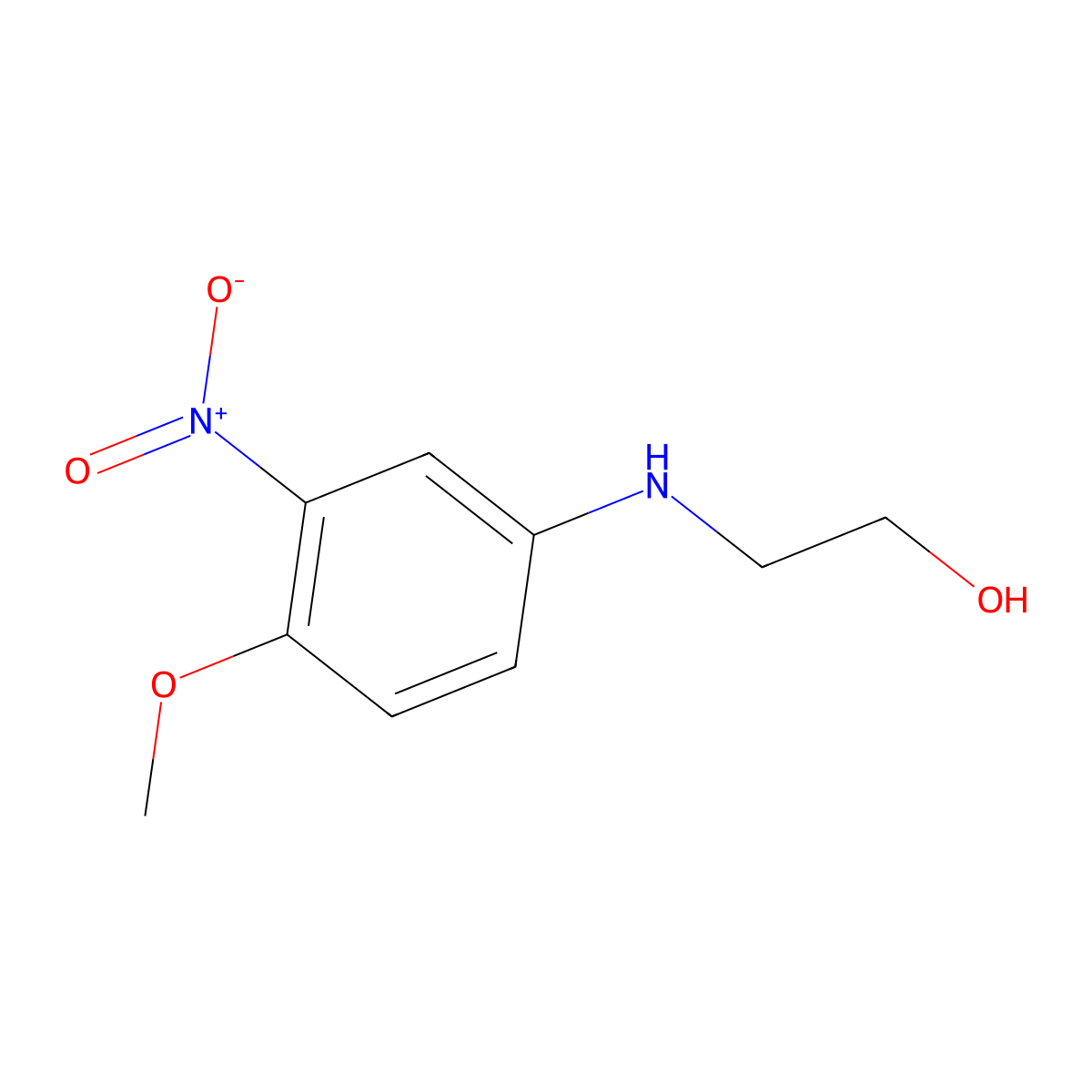 2-((4-Methoxy-3-nitrophenyl)amino)ethanol molecular structure, CAS 125418-72-6