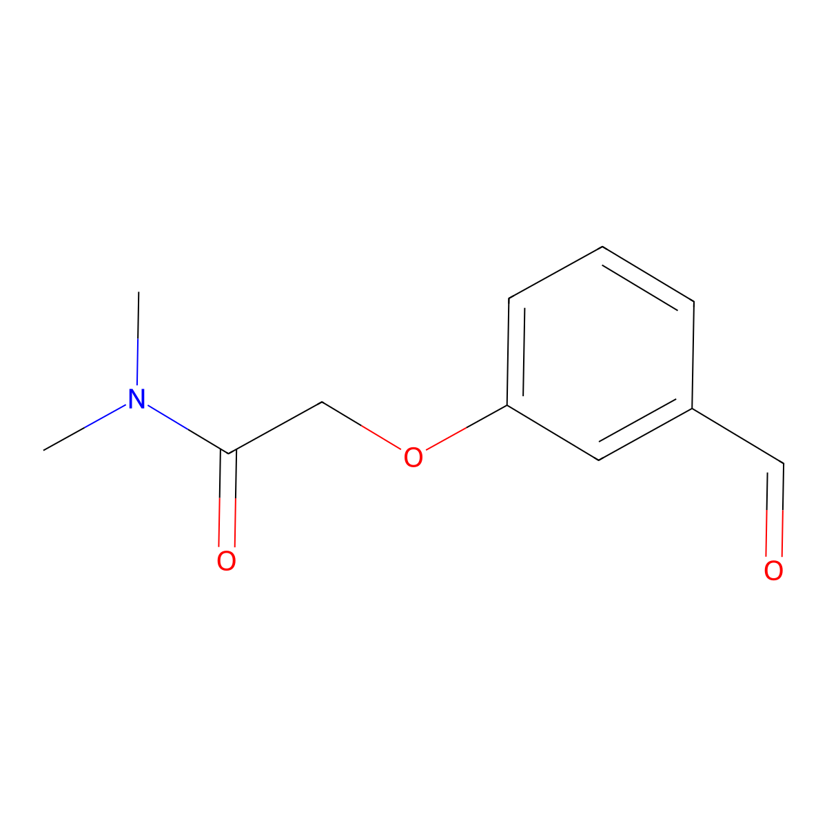2-(3-formylphenoxy)-N,N-dimethylacetamide molecular structure, CAS 125418-87-3