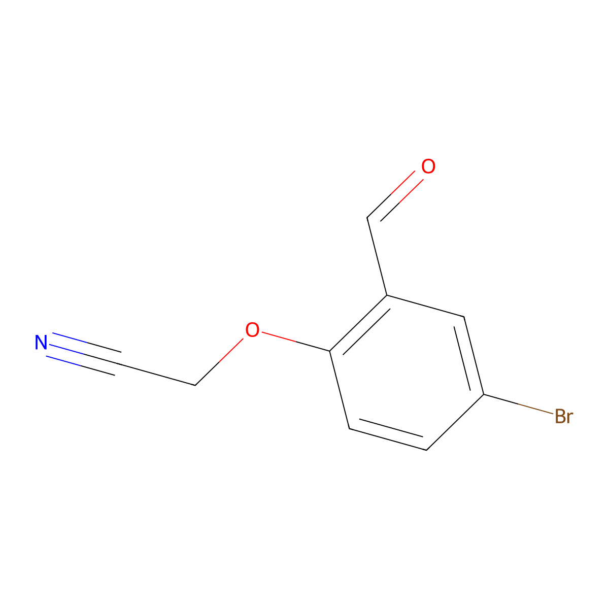 (4-Bromo-2-formylphenoxy)acetonitrile molecular structure, CAS 125418-95-3