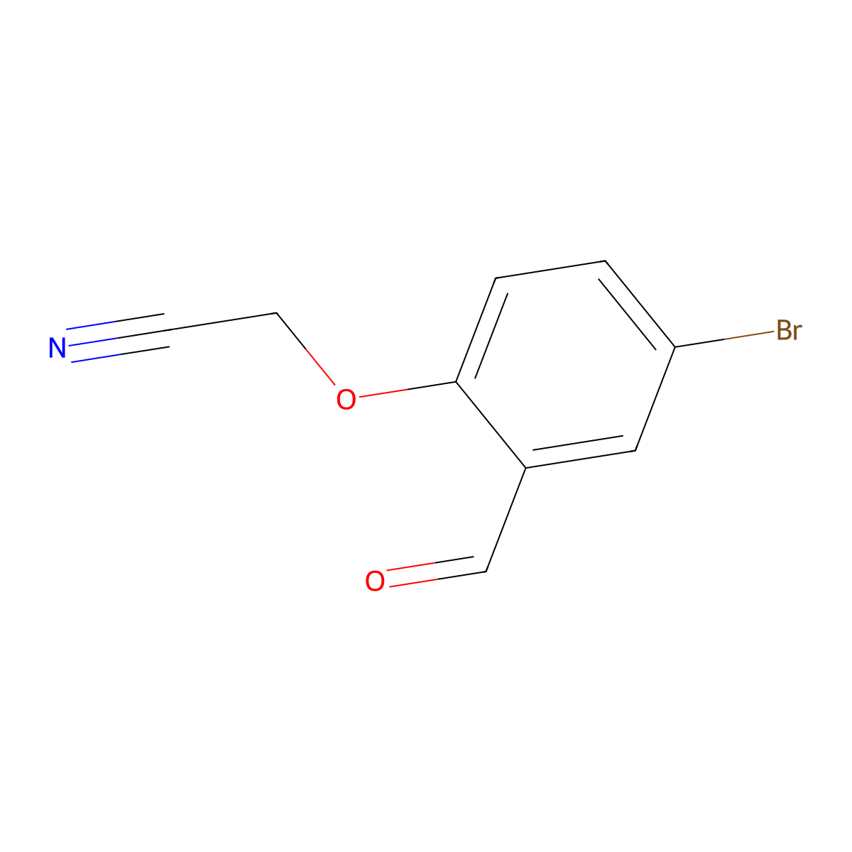 (4-Bromo-2-formylphenoxy)acetonitrile molecular structure, CAS 125418-95-3