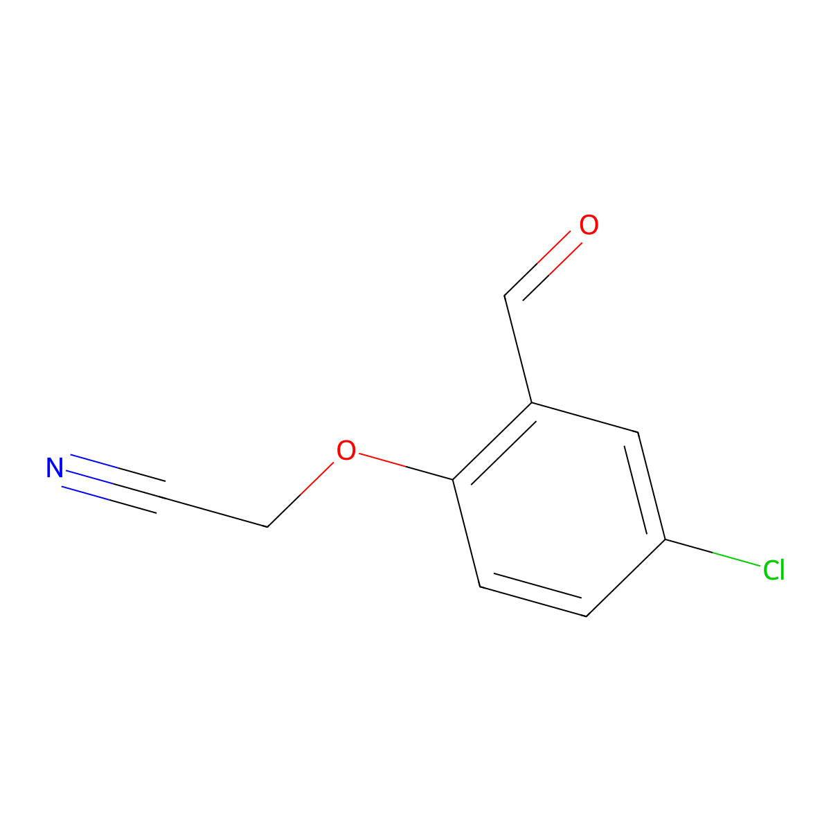 2-(4-Chloro-2-formylphenoxy)acetonitrile molecular structure, CAS 125418-96-4