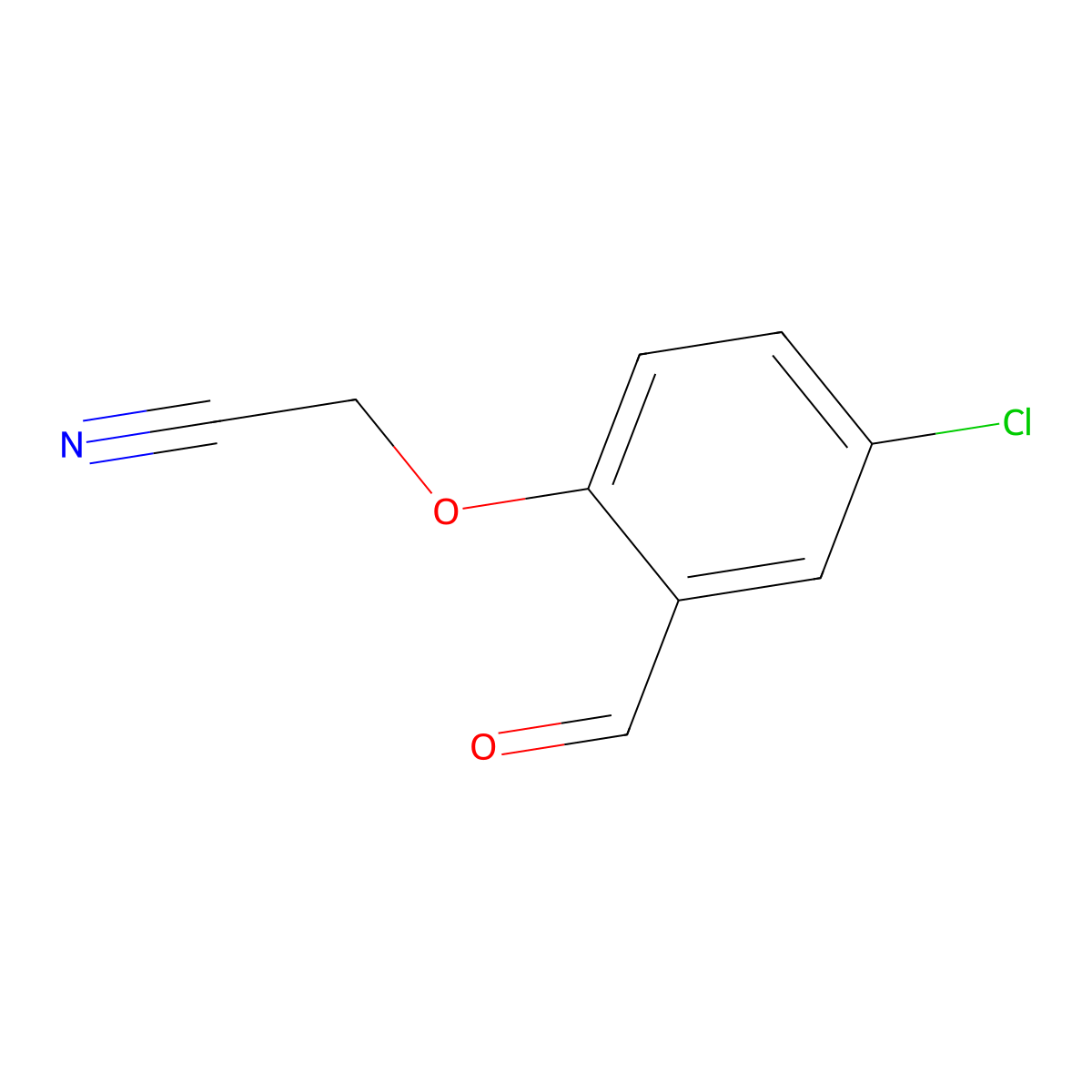 2-(4-Chloro-2-formylphenoxy)acetonitrile molecular structure, CAS 125418-96-4