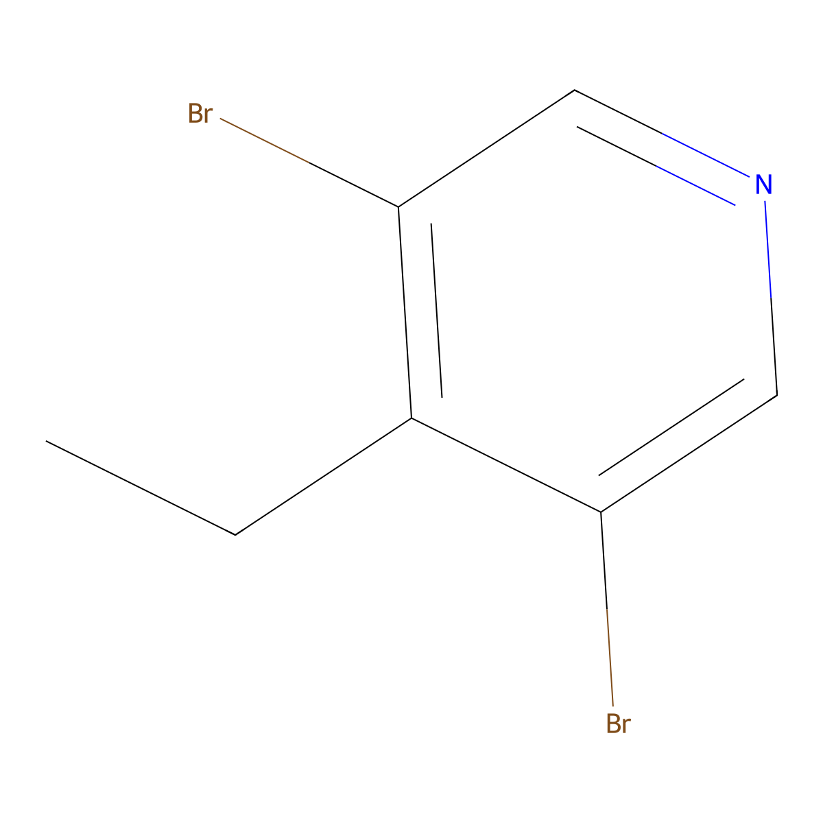 3,5-Dibromo-4-ethylpyridine molecular structure, CAS 125419-80-9