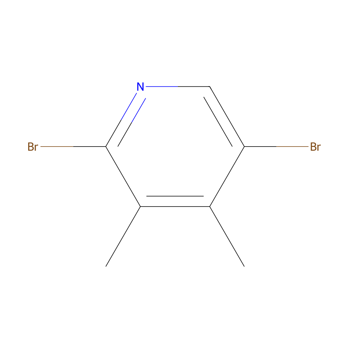 2,5-Dibromo-3,4-dimethylpyridine molecular structure, CAS 125419-92-3