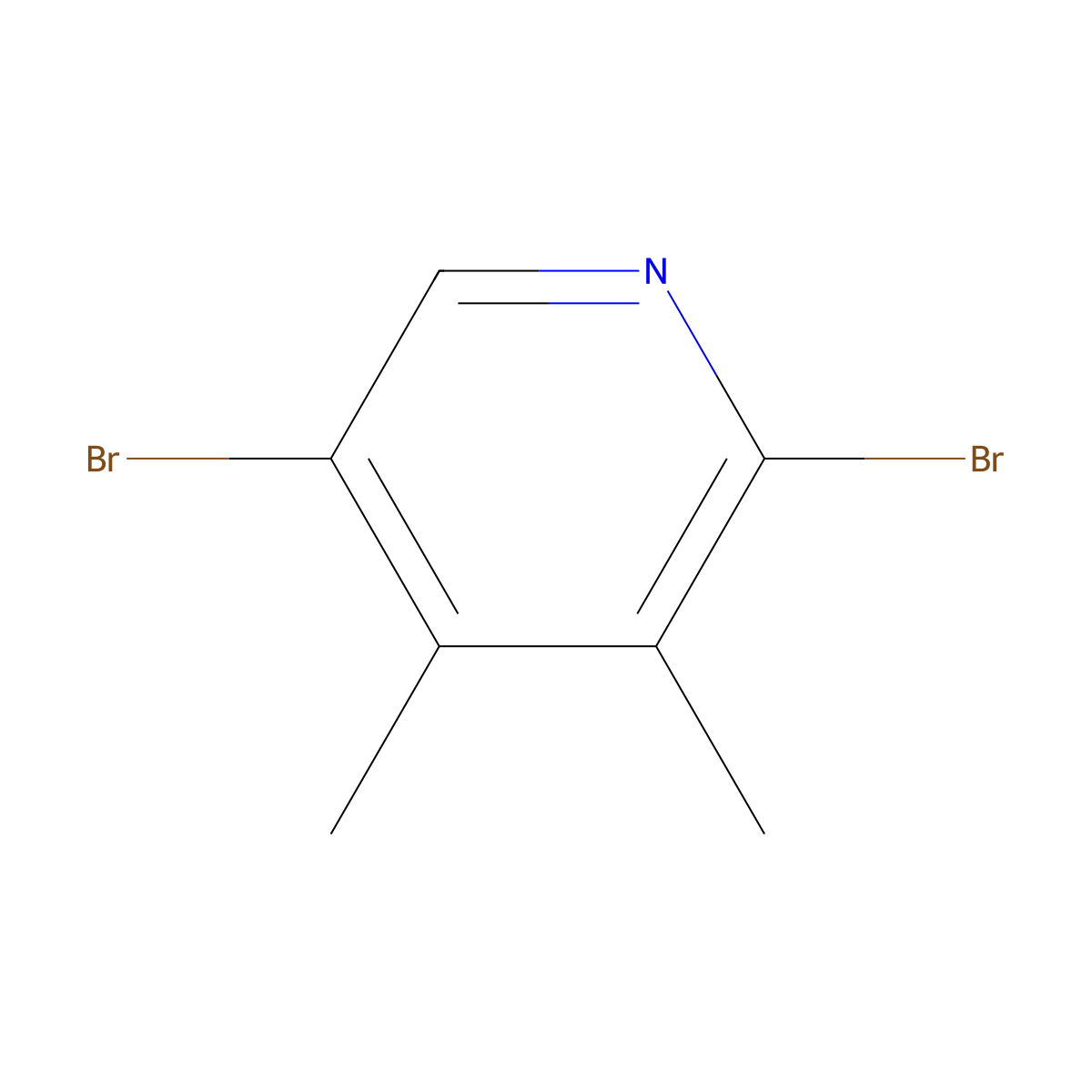 2,5-Dibromo-3,4-dimethylpyridine molecular structure, CAS 125419-92-3