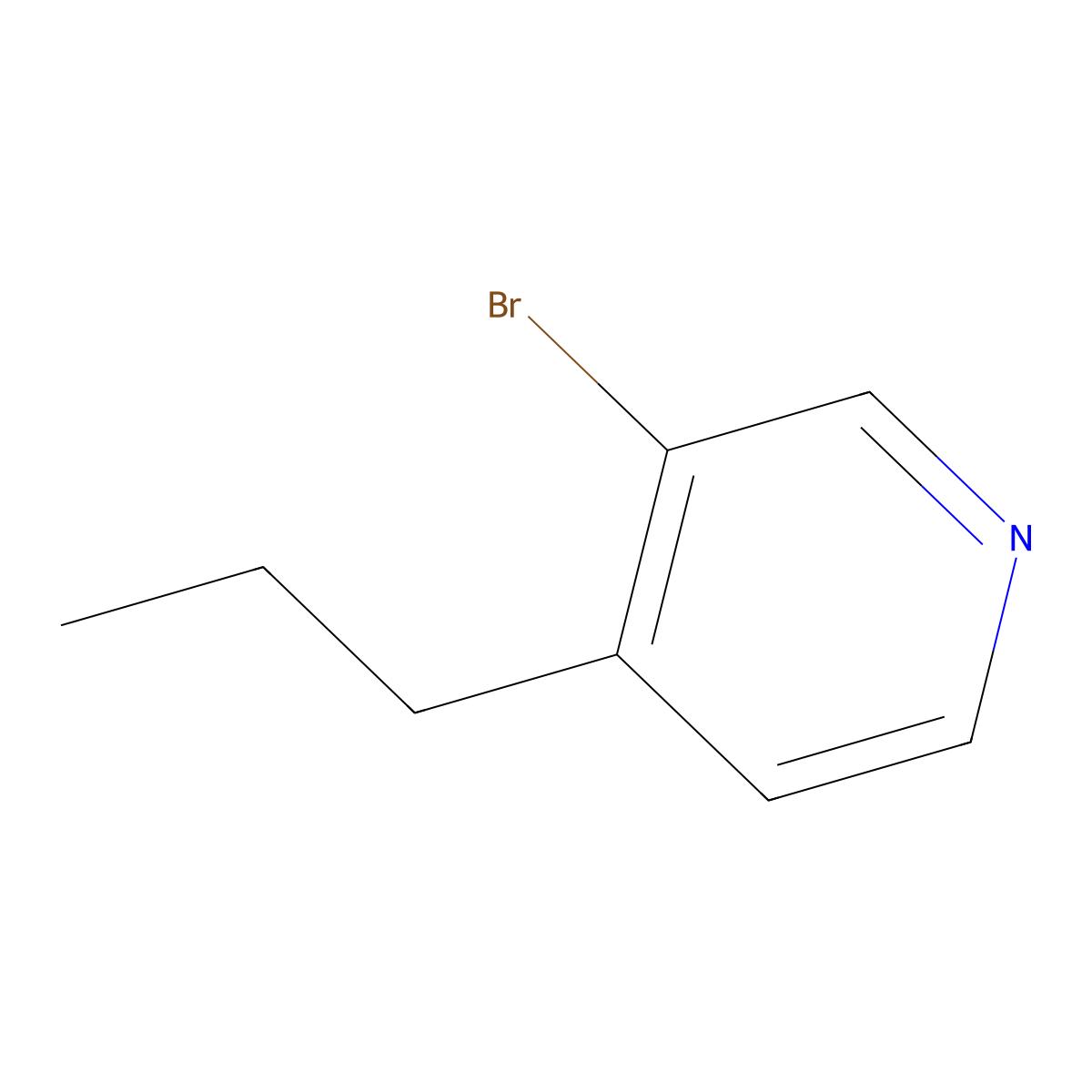 3-Bromo-4-propylpyridine molecular structure, CAS 125419-93-4