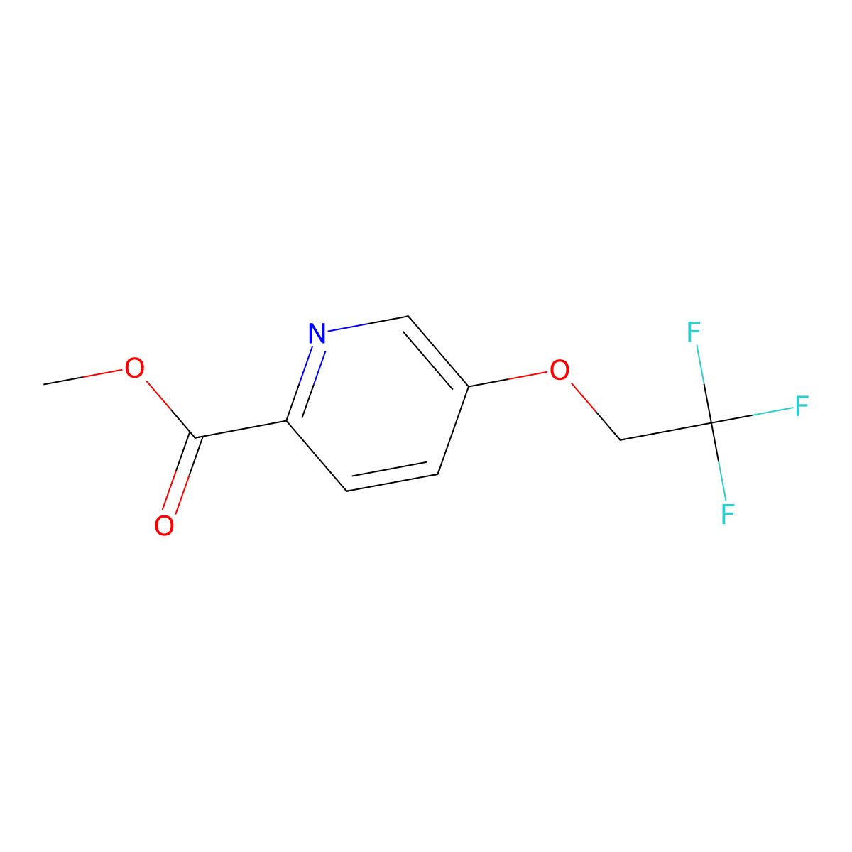 Methyl 5-(2,2,2-trifluoroethoxy)pyridine-2-carboxylate molecular structure, CAS 1254199-82-0