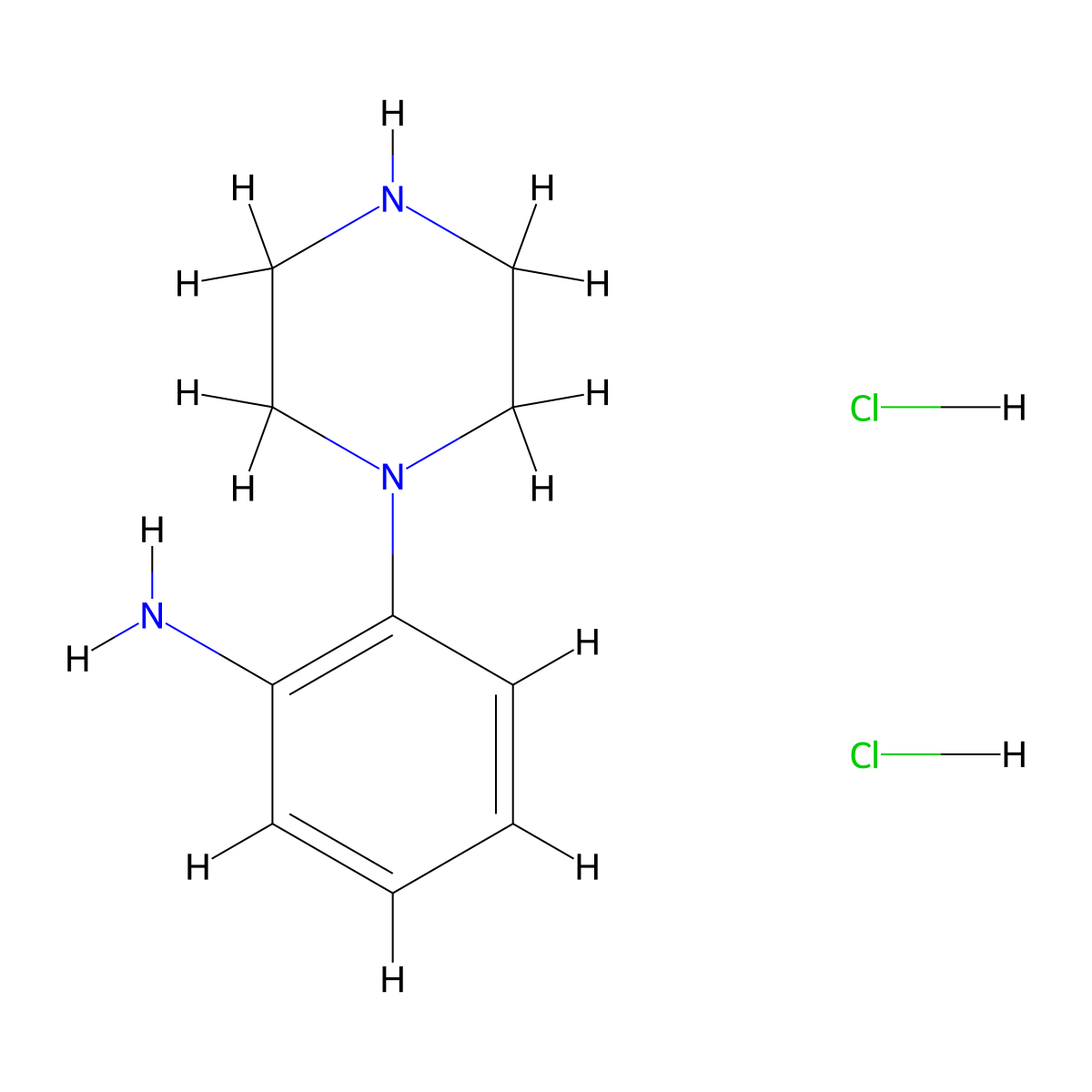 2-(Piperazin-1-yl)aniline dihydrochloride molecular structure, CAS 125421-97-8