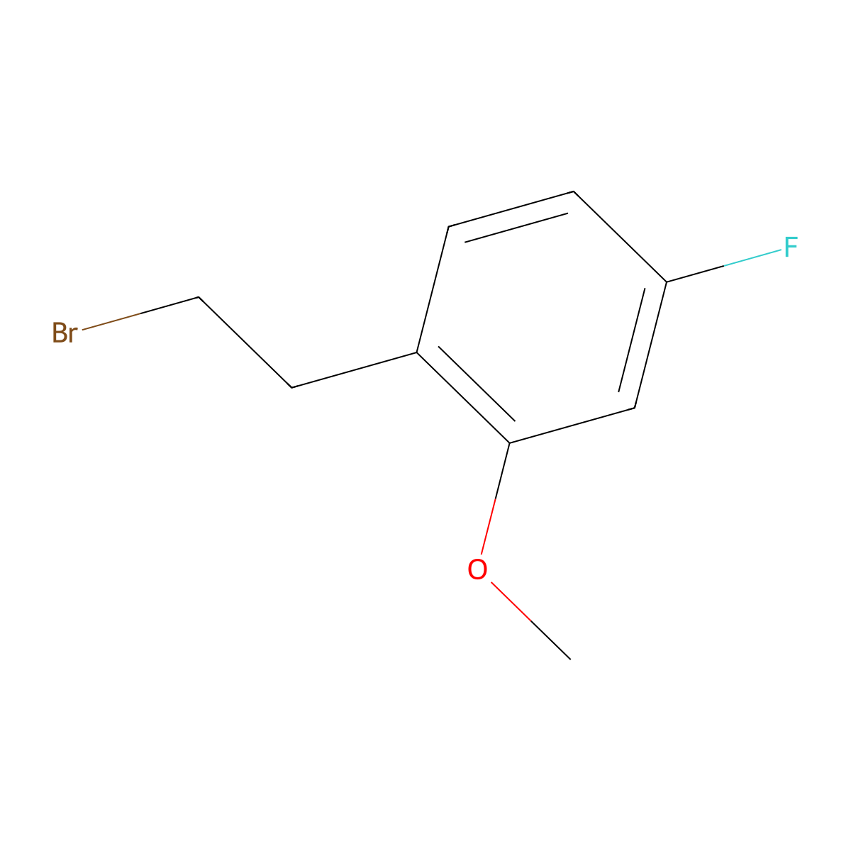 1-(2-Bromoethyl)-4-fluoro-2-methoxybenzene molecular structure, CAS 1254211-85-2