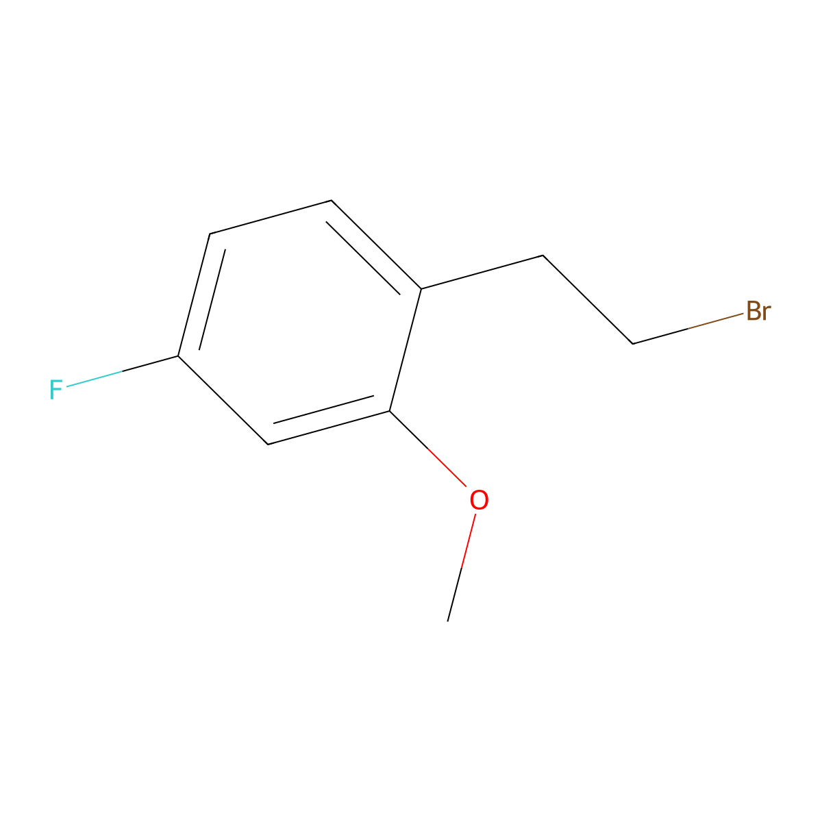 1-(2-Bromoethyl)-4-fluoro-2-methoxybenzene molecular structure, CAS 1254211-85-2