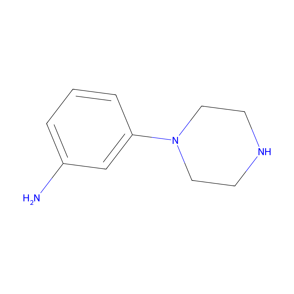 3-Piperazin-1-ylaniline molecular structure, CAS 125422-03-9