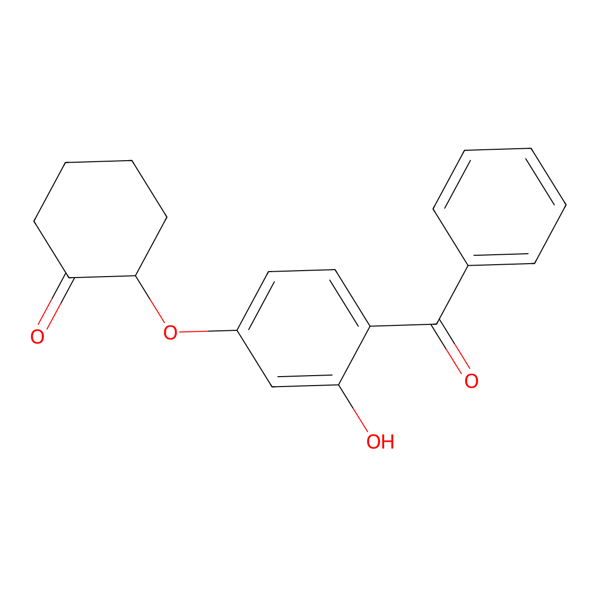 2-(4-Benzoyl-3-hydroxyphenoxy)cyclohexanone molecular structure, CAS 125426-75-7